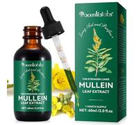Mullein Drops, Mullein Leaf Extract for Lungs Natural Mullein Leaf Extract Drops, Fast Absorption, Lungs Cleanse, 60ml