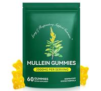 Mullein Gummies, Mullein Leaf Extract for Lungs, Mullein Leaf Gummies 2000mg, Lung and Respiratory System Support, Immune Booster 60 Count