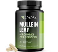 Mullein Leaf Capsules for Respiratory Health - 5000mg Extract 10:1 for Lung Support and Immune Function - 60 Count - Vegan, Non-GMO