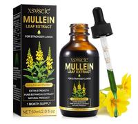 Mullein Leaf Extract for Lungs, Natural Mullein Drops for Lung Cleanse & Premium Mullein Leaf Liquid Drop, Fast Absorption Rich in Chlorophyll Vegetarian & Health Supplemen 60ml