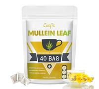 Mullein Leaf Herbal Tea, Mullen Tea for Respiratory, Lung Cleanse, Iymphatic Cleanse & Detox, Immune Support, Non-GMO, No Caffeine, 40 Tea Bags