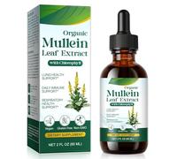 Mullein Leaf Liquid Drops, Mullein Leaf Extract Drops with Chlorophyll Support Lung Health, Daily Immune, Respiratory Health