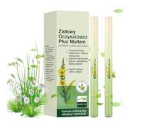 Mullein Lung Inhaler, 2 Pack Lung Health Calming Diffuser Pen, Natural Inhaler Stick for Breathing Ease, Botanical Mullein L-ung Cleanse Diffuser for Daily, Portable L-ung Purifier for Sleep Support