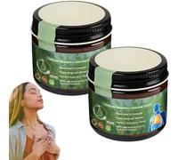 Mullen Clear Lung Repair Cream, Lercea Mullein Clear Lung Repair Cream, Lercea Mullen Clear Lung Repair Cream, Mullein Extract for Lungs, Clear Lungs Extra Strength,Improve Lung Health (2PCS)