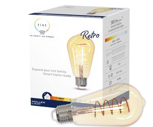 MULLER LICHT Tint LED-Birnenform Edison Retro Gold Bulb White+Ambiance Dimmable