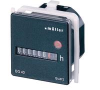 Muller Operating Hours Counter Panel Mount 45x45mm 7 Digit 12-48VDC