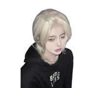 Mullet Wigs for Women Platinum Blonde Lace Front Wig Layered Female Natural Looking Wigs Heat Resistant Synthetic Hair Wig Cosplay Daily