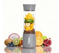 Mulli Portable Blender with Travel Lid - 18oz USB Rechargeable Personal Smoothie & Protein Shake Maker, 6 Blades for Sports, Travel, Gym & Home Use