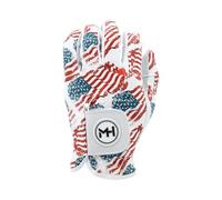 MULLIGAN HOOLIGAN Patriotic USA Flag Golf Glove Premium Cabretta Leather & Mesh, Breathable Moisture-Wicking Comfort, Unique Standout Design for Men & Women (Small, Worn On Left Hand)