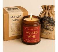 Mullled Wine Luxury Hand Poured Candle | Eco Friendly | Vegan | Hand Crafted, | 50+ Hour Burn Time | Soy Wax Premium Candle | Handmade | Artisian | Small Batch | Festive | Christmas | Secret Santa