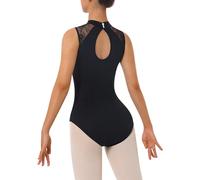 Mulnall Women's Turtleneck Dance Ballet Leotard With Durable Lace for Adult Gymnastic Dancewear(UK7030-06-M)