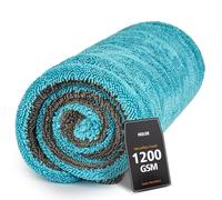 Mulor Car Drying Towel Microfibre Cloths Double-Sided 1200 GSM Super Absorbent 90×60 CM/80×50 CM/60×40 CM/40×40 CM