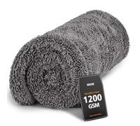 Mulor Car Drying Towel Microfibre Cloths Double-Sided 1200 GSM Super Absorbent 90×60 CM/80×50 CM/60×40 CM/40×40 CM