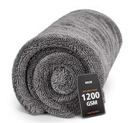 Mulor Car Drying Towel Microfibre Cloths Double-Sided 1200 GSM Super Absorbent 90×60 CM/80×50 CM/60×40 CM/40×40 CM
