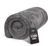 Mulor Car Drying Towel Microfibre Cloths Double-Sided 1200 GSM Super Absorbent 90×60 CM/80×50 CM/60×40 CM/40×40 CM