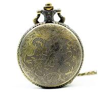 MULOUTSPO Bronze Embossed Chinese Style Nostalgic Retro Pocket Watch