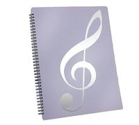 MULOUTSPO Sheet Music Folder, 60 Pages Capacity, Sheet Music Holder,Fits Letter Size A4, Writable & Detachable(Purple) Durable Easy to Use