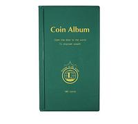 MULOVE 180 Pockets Coin Holder Album, 50P Coin Collectors Storage Coin Collection Holder Book Suitable for Coin Diameter Less Than 1.66 Inches (Green)