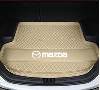 MULPEFC Leather Car Boot Mat, Anti-Scratch Auto Cargo Protector Tray Cover. For Mazda MPV MX-3 MX-30 MX-5 MX-6,C