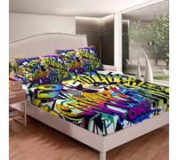 (Multi 01, Double(53"x79")(No Comforter)) Homewish Lion Bedding Decor Set,Bohemian Animal Double Size for Kids Boys Teens Adult,Starry Sky Golden Bedding Decor Set Tribal Exotic Lion Fitted