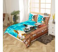 (Multi 01, Double(No Comforter)) Peacock Feather Comforter Cover Double Size Boho Peacock Bedding Set For Kids Girls Women Teal Animal Bird Feather Duvet Cover Blue Watercolor Tie Dye