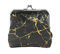 Multi 1 Gold Turquoise Aquamarine Art Ocean Sea River Marbling Marble Women Leather Coin Purse Hasp Card Key Change Wallet Small Buckle Handbag Case Kiss Lock Clutch Pouch Pocket for Girls Ladies