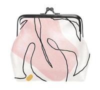 Multi-10 Abstract Leaves Art 01 Womens Buckle Coin Purses Vintage Pouch Kiss-Lock Change Purse Wallets