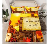 (Multi 10, Double(No Comforter)) Homewish Happy Fall Theme Fitted Sheet Double Pumpkin Decor Bed Sheets, Sunflower Gifts Festival Bed Set Essentials Vintage Wooden Barn Door Sheets