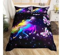 (Multi 10, Double(No Comforter)) Sunflower Duvet Cover Double Size Butterfly Bedding Set Chic Yellow Floral Pattern Comforter Cover For Kids Teens Botanical Nature Plant Quilt Cover R