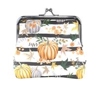 Multi 13 Women Leather Coin Purse, Hasp Card Key Change Wallet Kiss LockClutch Pouch Pocket Ladies Small Buckle Handbag Case Print Yellow Lemon Slices If Life Gives You Lemons Make