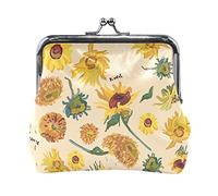 Multi 14 Two Howling Wolves at Full Moon Leather Coin Purse Kiss Lock Clutch Pouch Pocket Hasp Card Key Change Wallet Buckle Small Handbag Case for Women Girls Ladies