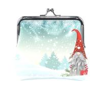 Multi 15 Women Leather Coin Purse, Hasp Card Key Change Wallet Kiss LockClutch Pouch Pocket Ladies Small Buckle Handbag Case Print Cat Taking a Bath in Bathtub Behind Shower Curtain