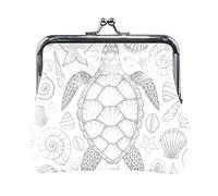 Multi 18 Silver White Shiny Sparkles and Sequins in the Form of Stars on Dark Women Leather Coin Purse Hasp Card Key Change Wallet Small Buckle Handbag Case Kiss Lock Clutch Pouch Pocket for Girls Lad