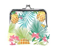 Multi 19 Animal Texture Print Cow Skin Black White Pattern Black Stains Spots Women Leather Coin Purse Hasp Card Key Change Wallet Small Buckle Handbag Case Kiss Lock Clutch Pouch Pocket for Girls Lad