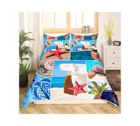 (Multi 19, King(No Comforter)) Homewish Nautical Comforter Cover For Kids Teens Double,Ocean Ship Anchor Bedding Set Sailboat Rudder Duvet Cover White Navy Blue Striped Bedspread