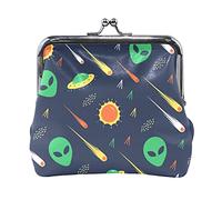 Multi 20 Black White Wolf in Dream Catcher on Dark Grey Background Women Leather Coin Purse Hasp Card Key Change Wallet Small Buckle Handbag Case Kiss Lock Clutch Pouch Pocket for Girls Ladies