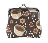 Multi 20 Orange Peaches with Peach Slices Green Leaves Pink Flowers on White Women Leather Coin Purse Hasp Card Key Change Wallet Small Buckle Handbag Case Kiss Lock Clutch Pouch Pocket for Girls Ladi