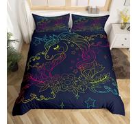 (Multi 23, Super King(No Comforter)) Homewish Grey Sloth Duvet Cover Love Heart-Shaped Black Red Buffalo Checked Bedding Set Double Size Chequer Cartoon Animal Comforter Cover Set For Chi