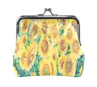 Multi 3 Two Howling Wolves at Full Moon Leather Coin Purse Kiss Lock Clutch Pouch Pocket Hasp Card Key Change Wallet Buckle Small Handbag Case for Women Girls Ladies