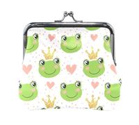 Multi 3 Women Leather Coin Purse, Hasp Card Key Change Wallet Kiss LockClutch Pouch Pocket Ladies Small Buckle Handbag Case Print Cat Taking a Bath in Bathtub Behind Shower Curtain