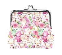 Multi 4 Red Cardinal Bird Leather Coin Purse Kiss Lock Clutch Pouch Pocket Hasp Card Key Change Wallet Buckle Small Handbag Case for Women Girls Ladies