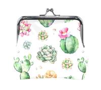 Multi 4 Women Leather Coin Purse, Hasp Card Key Change Wallet Kiss LockClutch Pouch Pocket Ladies Small Buckle Handbag Case Print Christmass Tree Seashells On Chevron Sand