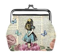 Multi-5 rBNaN2DgqPKAGacvAAH63fIazgU807 Womens Kiss Lock Wallet Small Zipper Coin Pocket for Womens Vintage Purse Card Holder, 4.3x4.7 in/11x12 cm