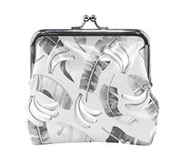 Multi 5 Silver White Shiny Sparkles and Sequins in the Form of Stars on Dark Women Leather Coin Purse Hasp Card Key Change Wallet Small Buckle Handbag Case Kiss Lock Clutch Pouch Pocket for Girls Ladi