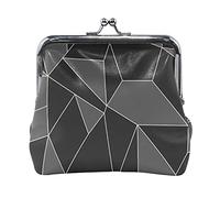 Multi 6 Silver White Shiny Sparkles and Sequins in the Form of Stars on Dark Women Leather Coin Purse Hasp Card Key Change Wallet Small Buckle Handbag Case Kiss Lock Clutch Pouch Pocket for Girls Ladi
