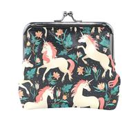 Multi 7 Women Leather Coin Purse, Hasp Card Key Change Wallet Kiss LockClutch Pouch Pocket Ladies Small Buckle Handbag Case Print Orange Purple Pink Green Racing Cars Seamless Colorful