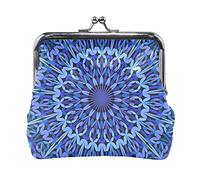 Multi 8 Gold Turquoise Aquamarine Art Ocean Sea River Marbling Marble Women Leather Coin Purse Hasp Card Key Change Wallet Small Buckle Handbag Case Kiss Lock Clutch Pouch Pocket for Girls Ladies