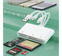 Multi 8-in-1 Lightning/USB C/USB A Memory Card Reader for iPhone 15 14 13/iPad/Android/Samsung/Mac Book/Laptop/Camera/Hard Disk/Flash Drive,OTG Memory Adapter for SD/TF/CF/XD/MS/Micro SD/SDHC XC/MMC