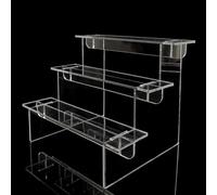 Multi Acrylic Display Risers Acrylic Display Stand 1-5 Tiers for Jewelry and Collectibles Perfumes Stand Rack Earring Holder