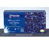 Premier Housewares 180 Net LED Light - Blue/White